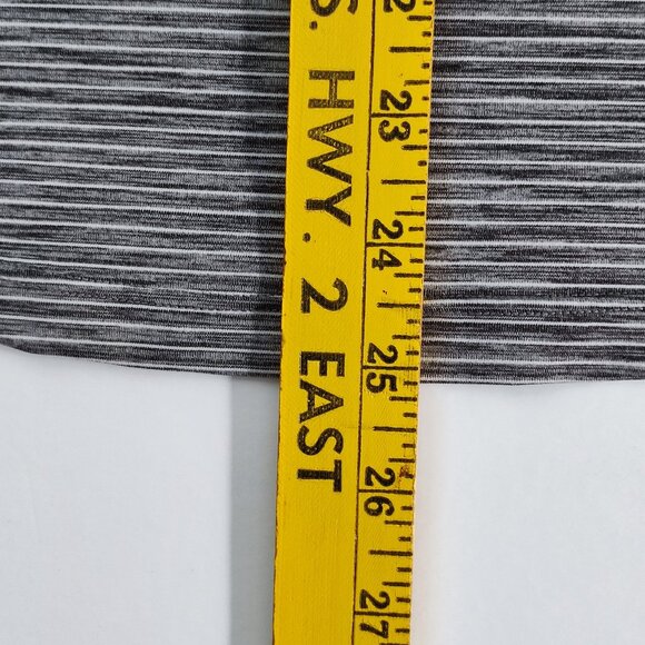 ZYIA Active active wear short sleeve T-shirt grey with stripes women's size XS - Picture 8 of 8